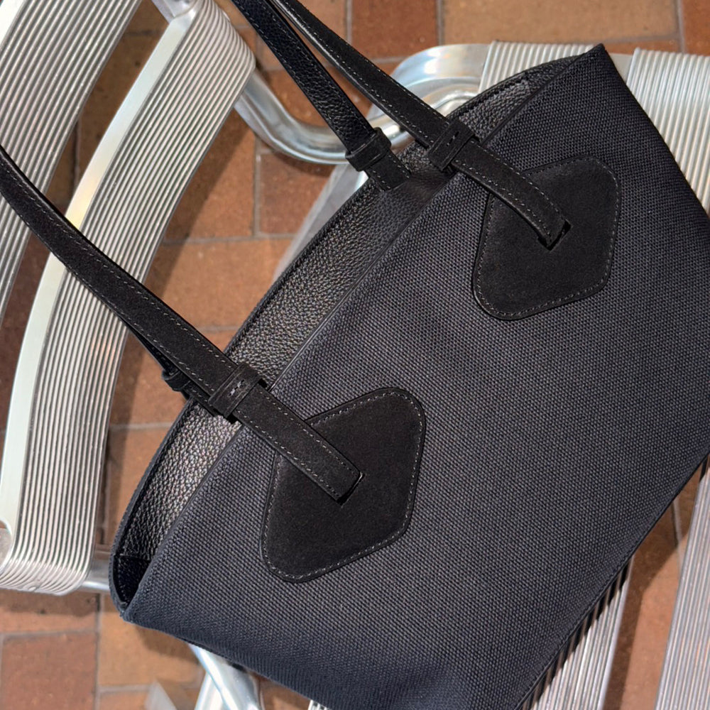 Small Jade Canvas Tote Bag - Suede Edition