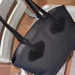Small Jade Canvas Tote Bag - Suede Edition