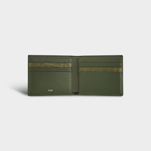 SLIM BI-FOLD CROCODILE WALLET