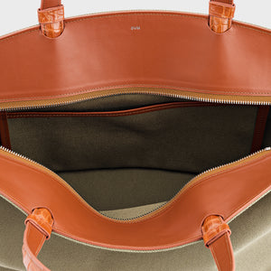 LARGE JADE CANVAS TOTE BAG